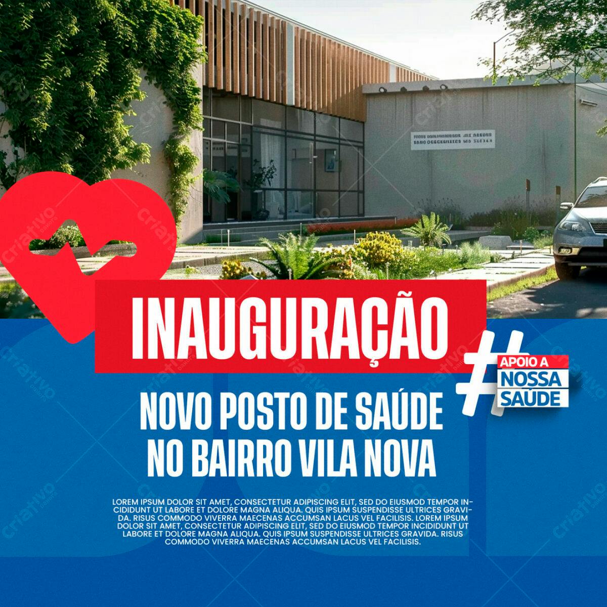 Flyer Inauguração Posto de Saúde PSD Editável