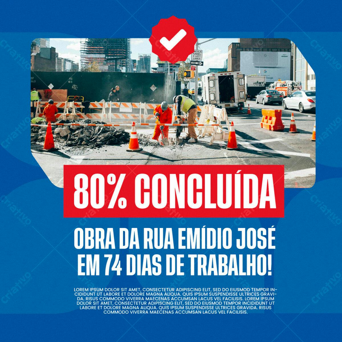 Flyer Obra em Andamento PSD Editável