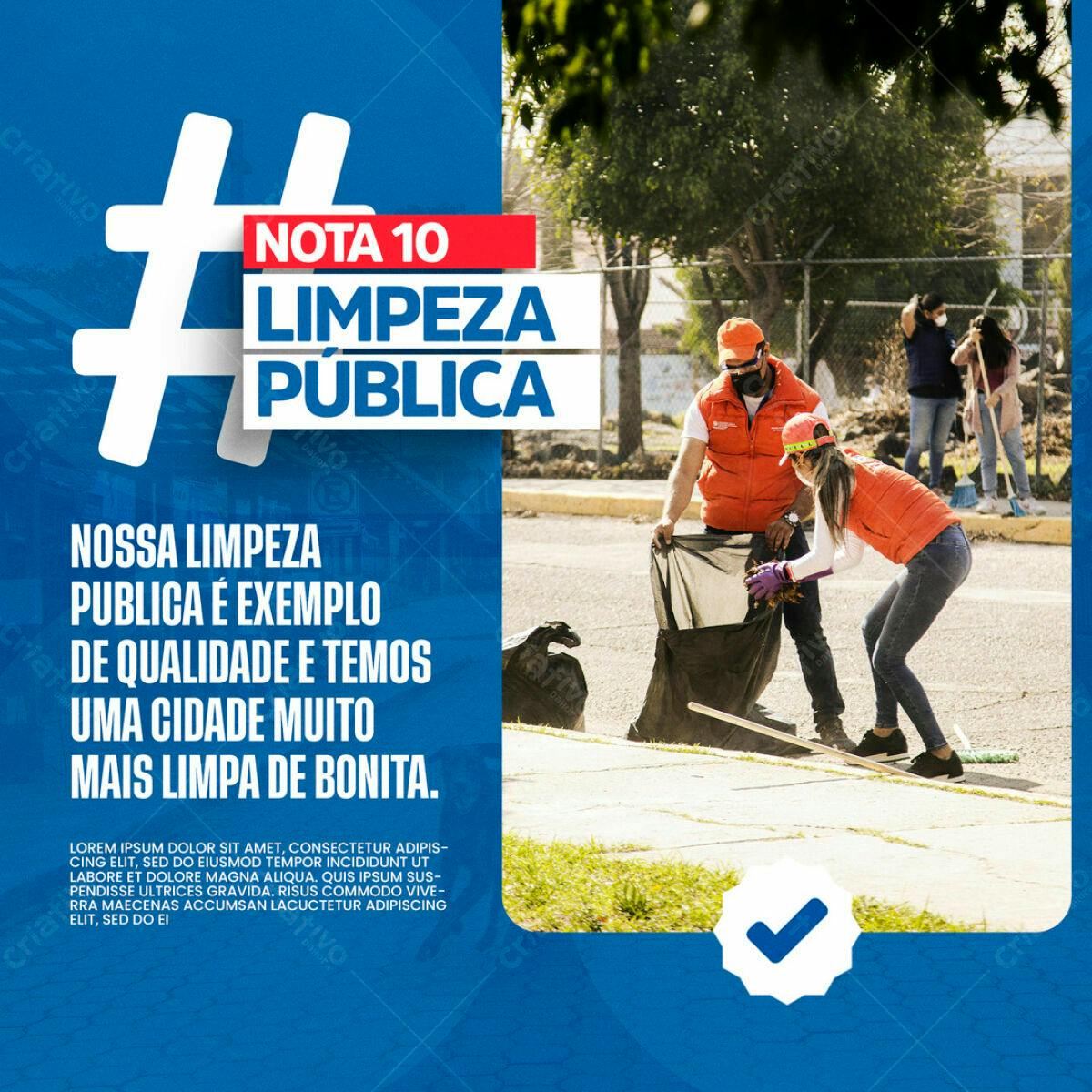 Postagem Limpeza Pública PSD Editável