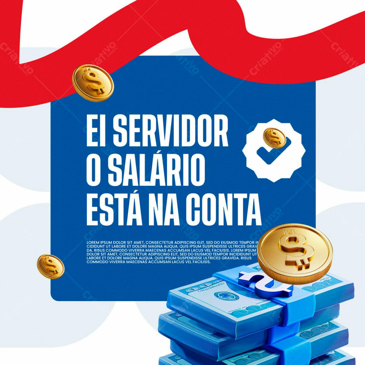 Postagem Dia do Pagamento PSD Editável