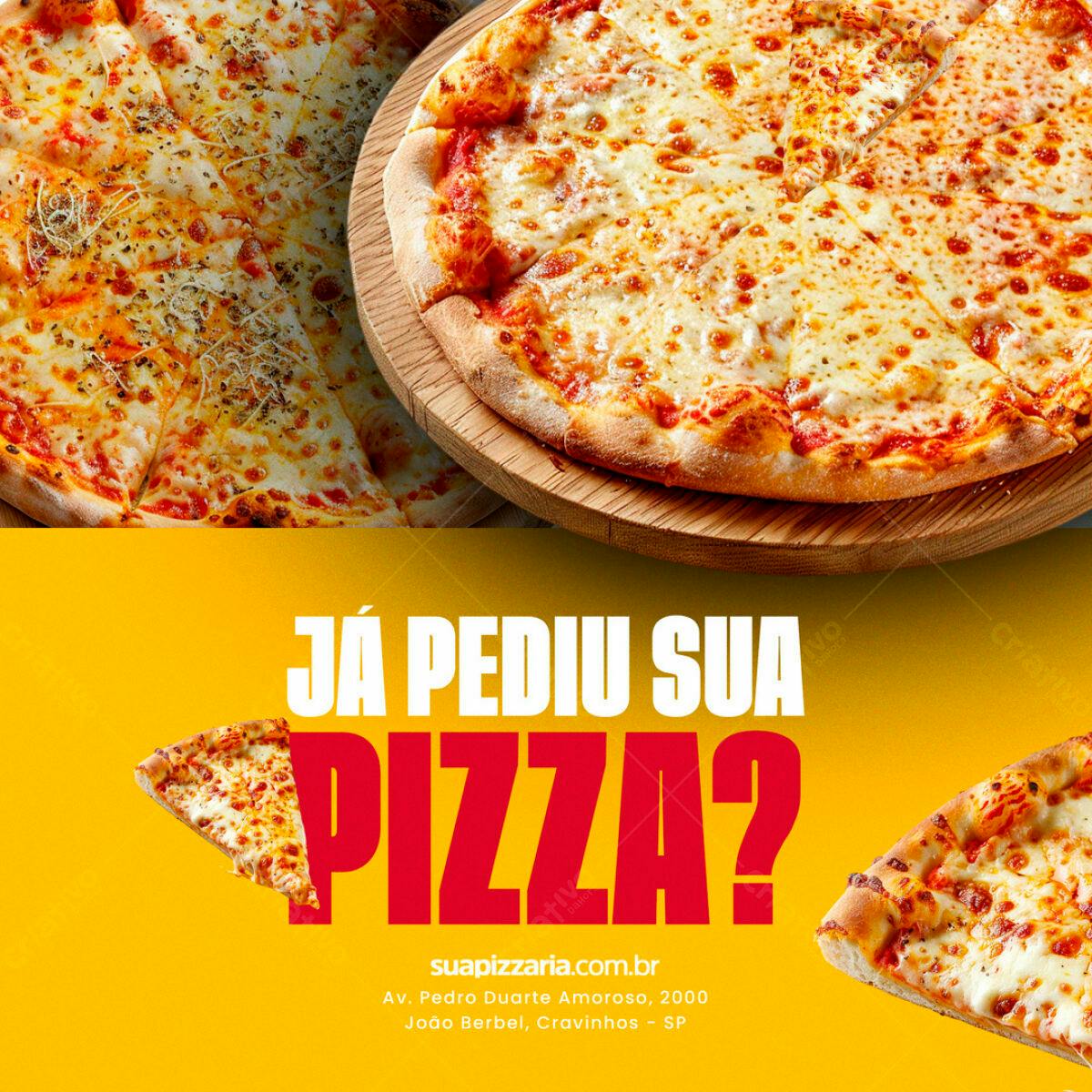 Flyer para Pizzaria PSD Editável