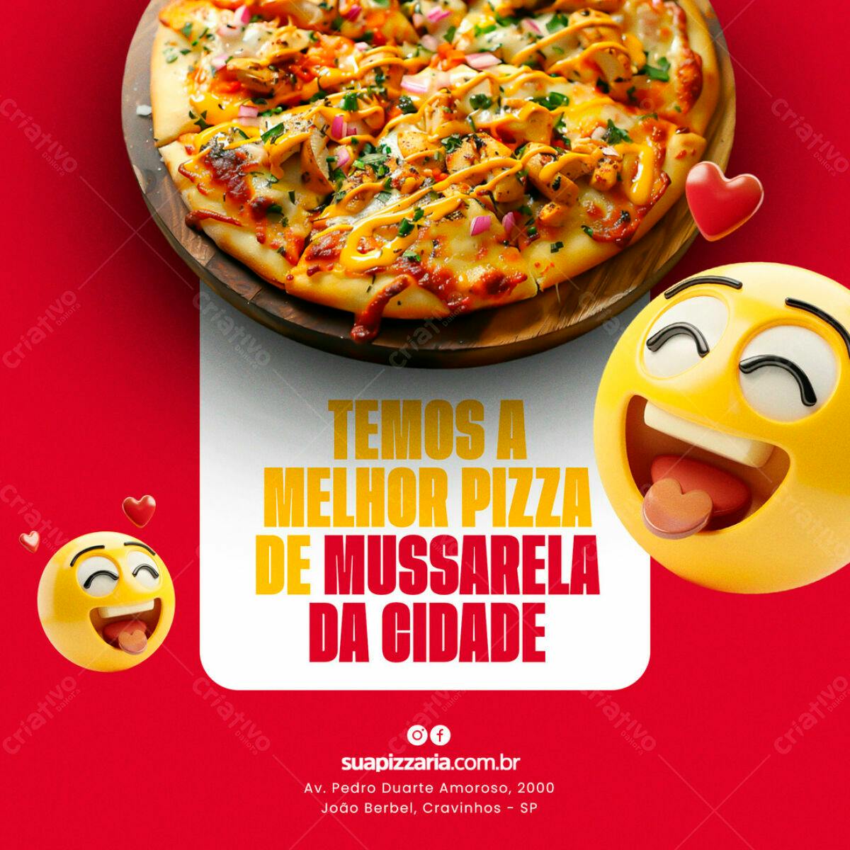 Post para Pizzaria PSD Editável