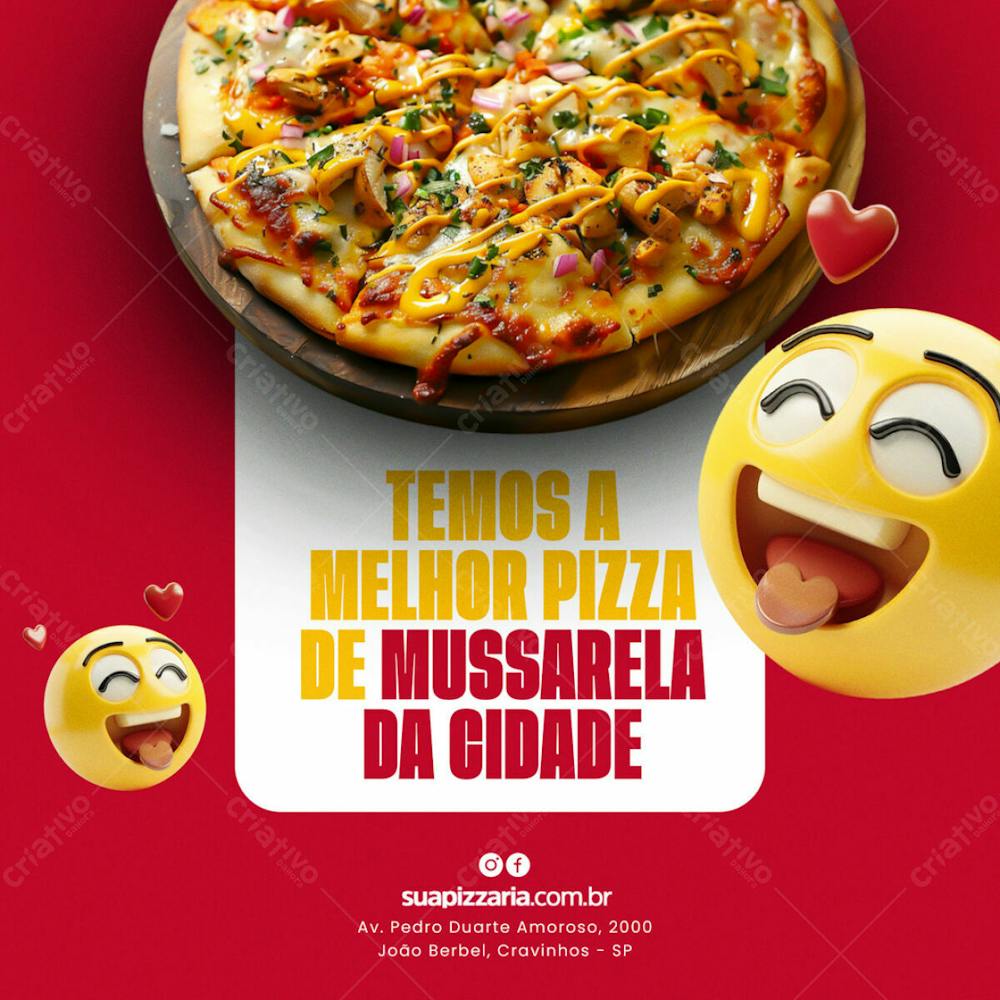 Pizza De Mussarela Deliciosa