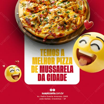 Pizza De Mussarela Deliciosa