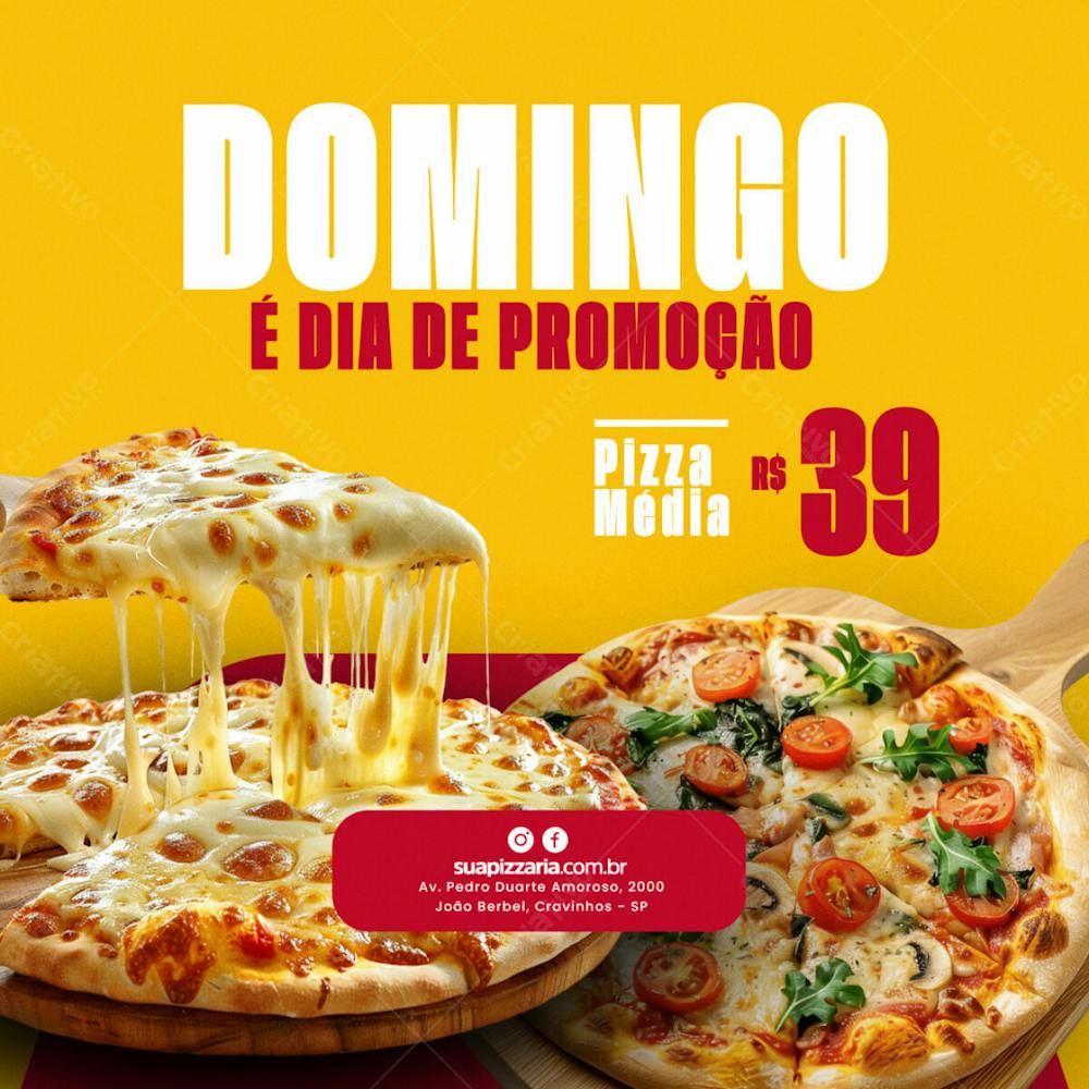 Promoção De Pizza No Domingo