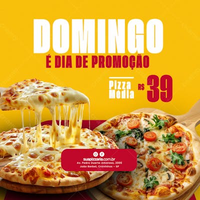 Promoção De Pizza No Domingo