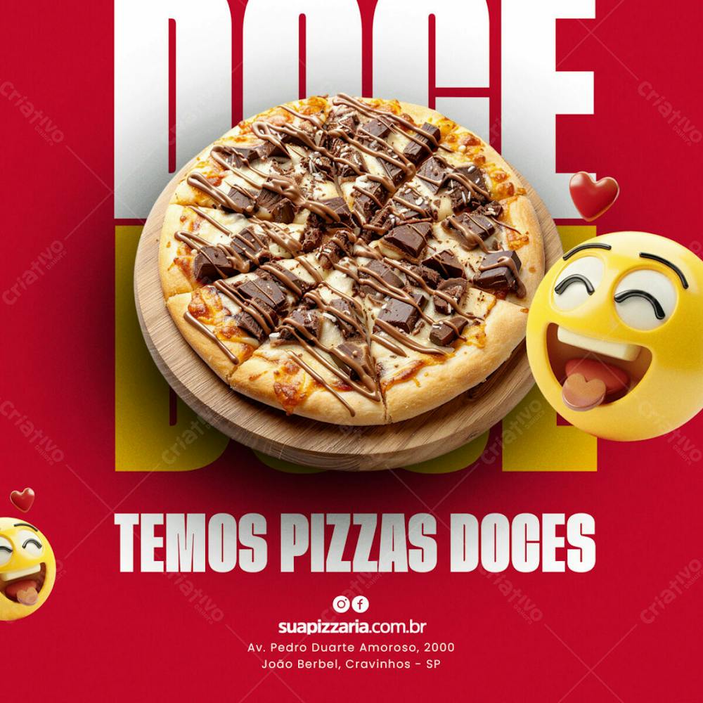 Temos Pizzas Doces Faça Seu Pedido