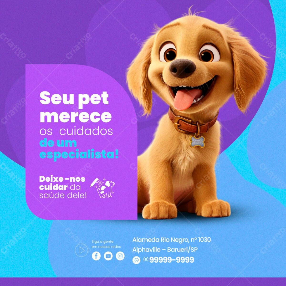 Post para Pet Shop PSD Editável