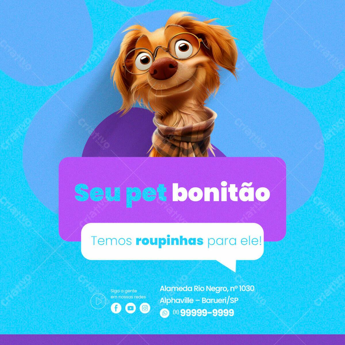 Post para Pet Shop PSD Editável