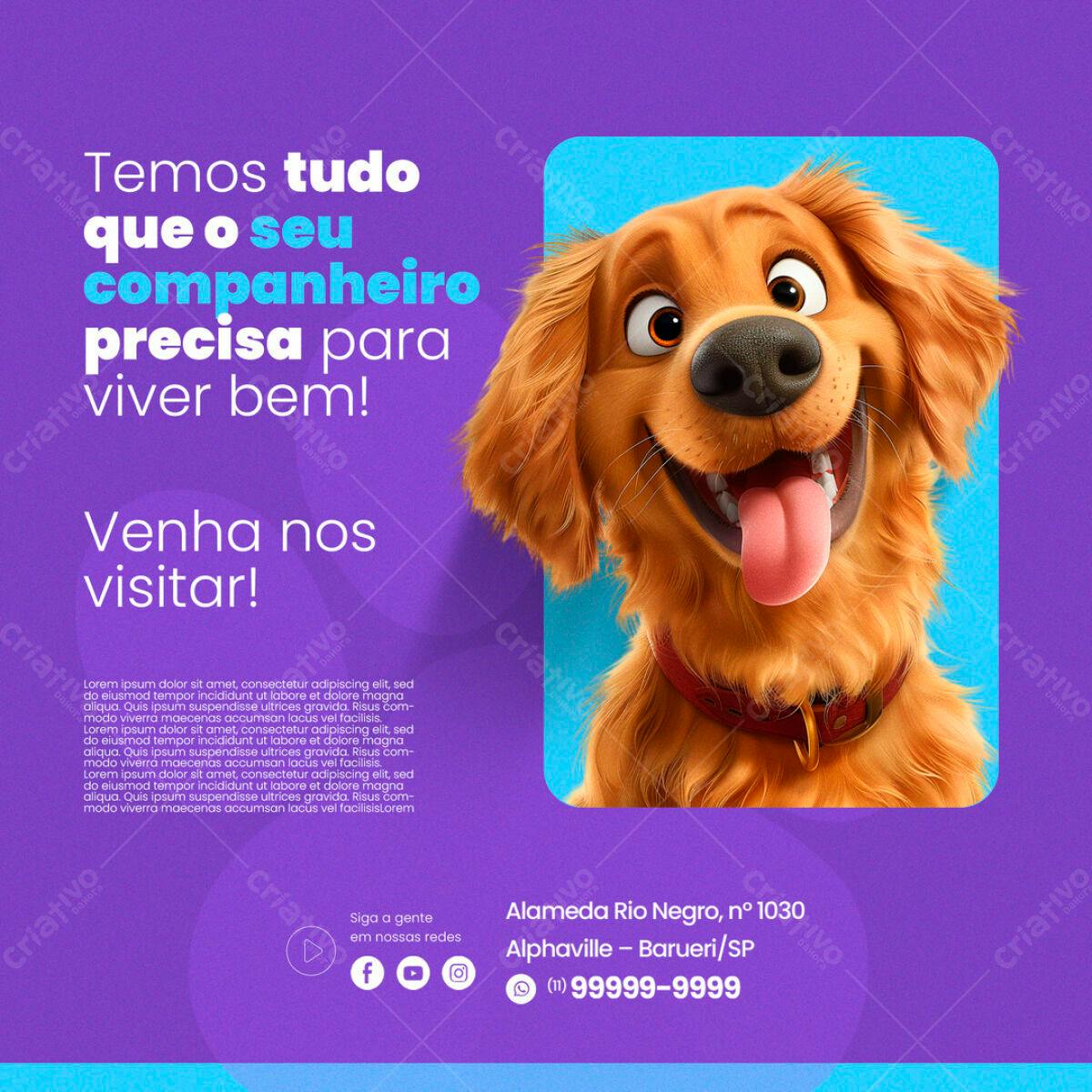Flyer para Pet Shop PSD Editável
