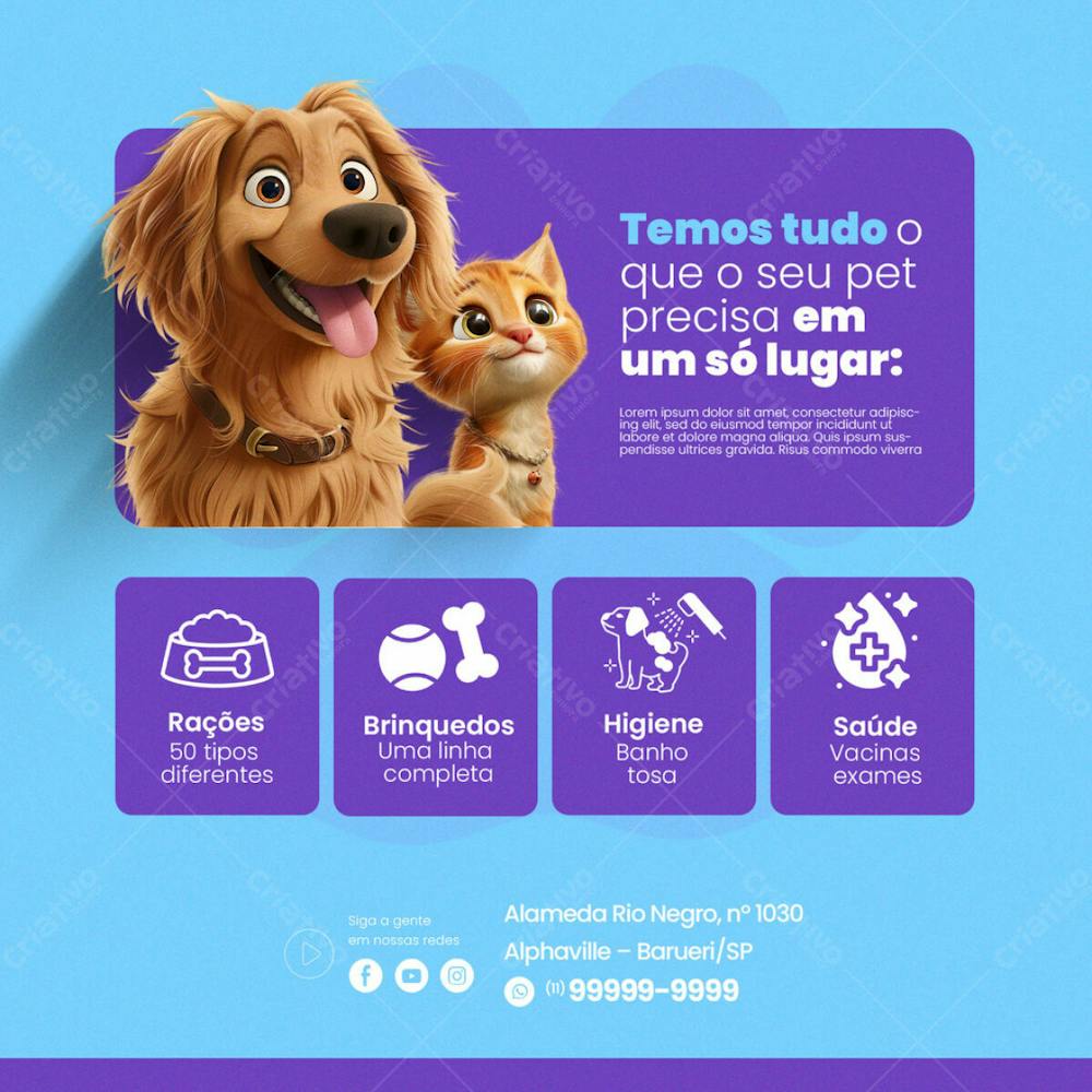 Temos Tudo Que Seu Pet Precisa Em Um Só Lugar Pet Shop