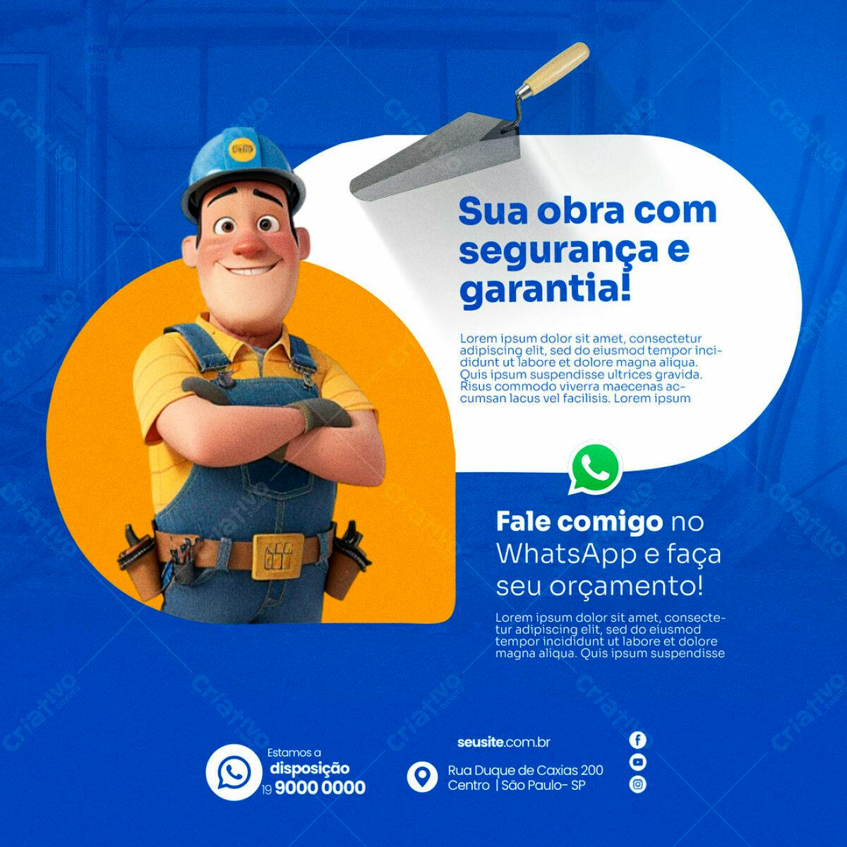 PSD Publicidade para Construção Civil PSD Editável