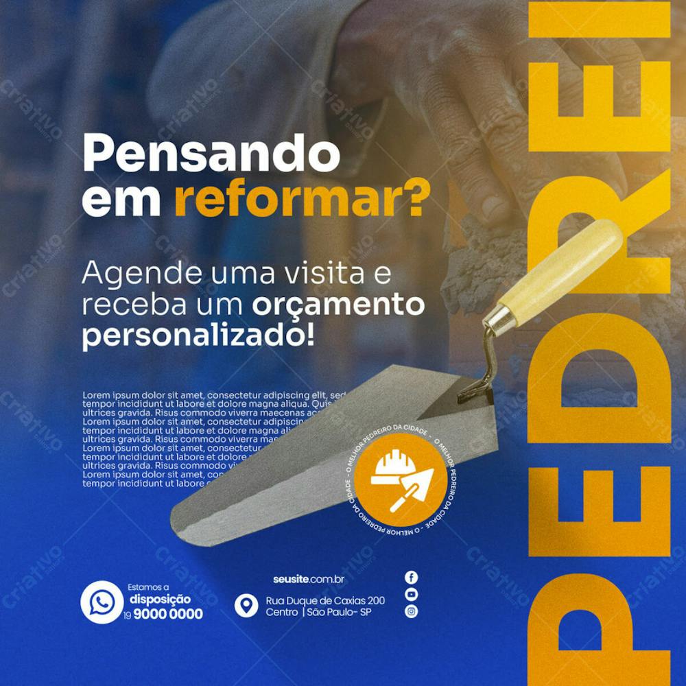 Pedreiro Agende Uma Visita E Receba Um Orçamento