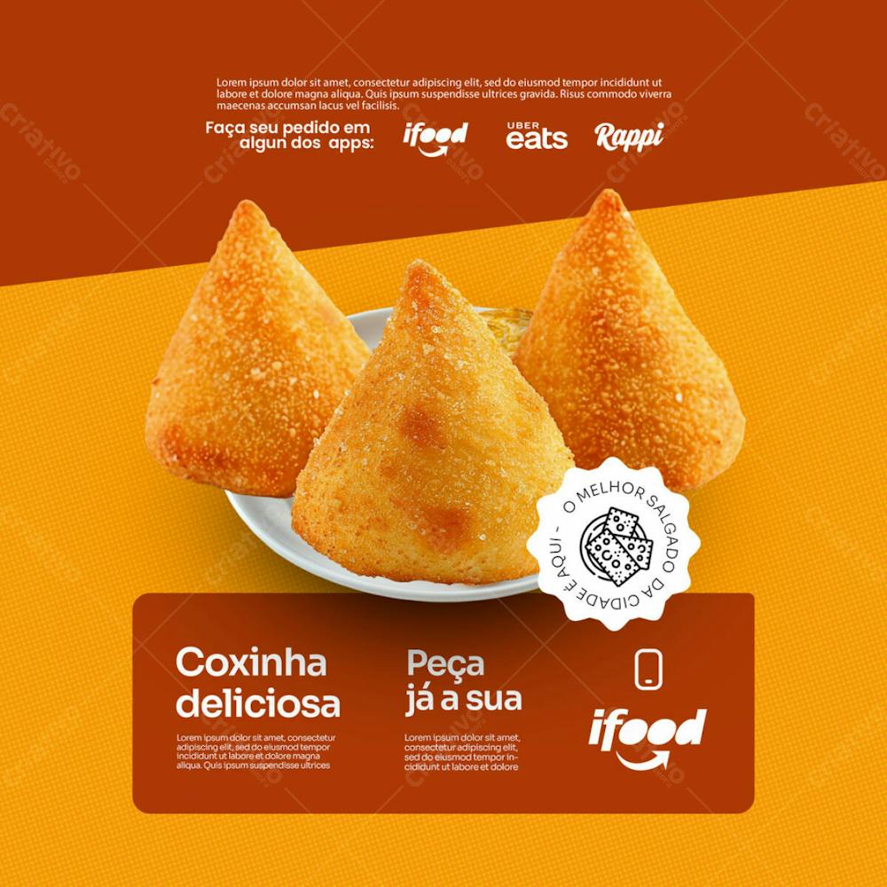 Pastel E Coxinha Coxinha Deliciosa