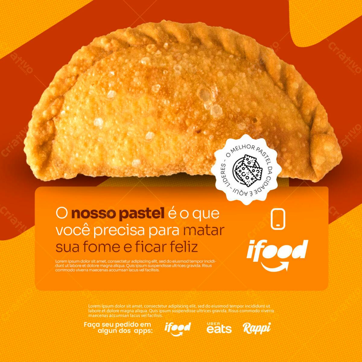 Flyer para Delivery de Pastel PSD Editável