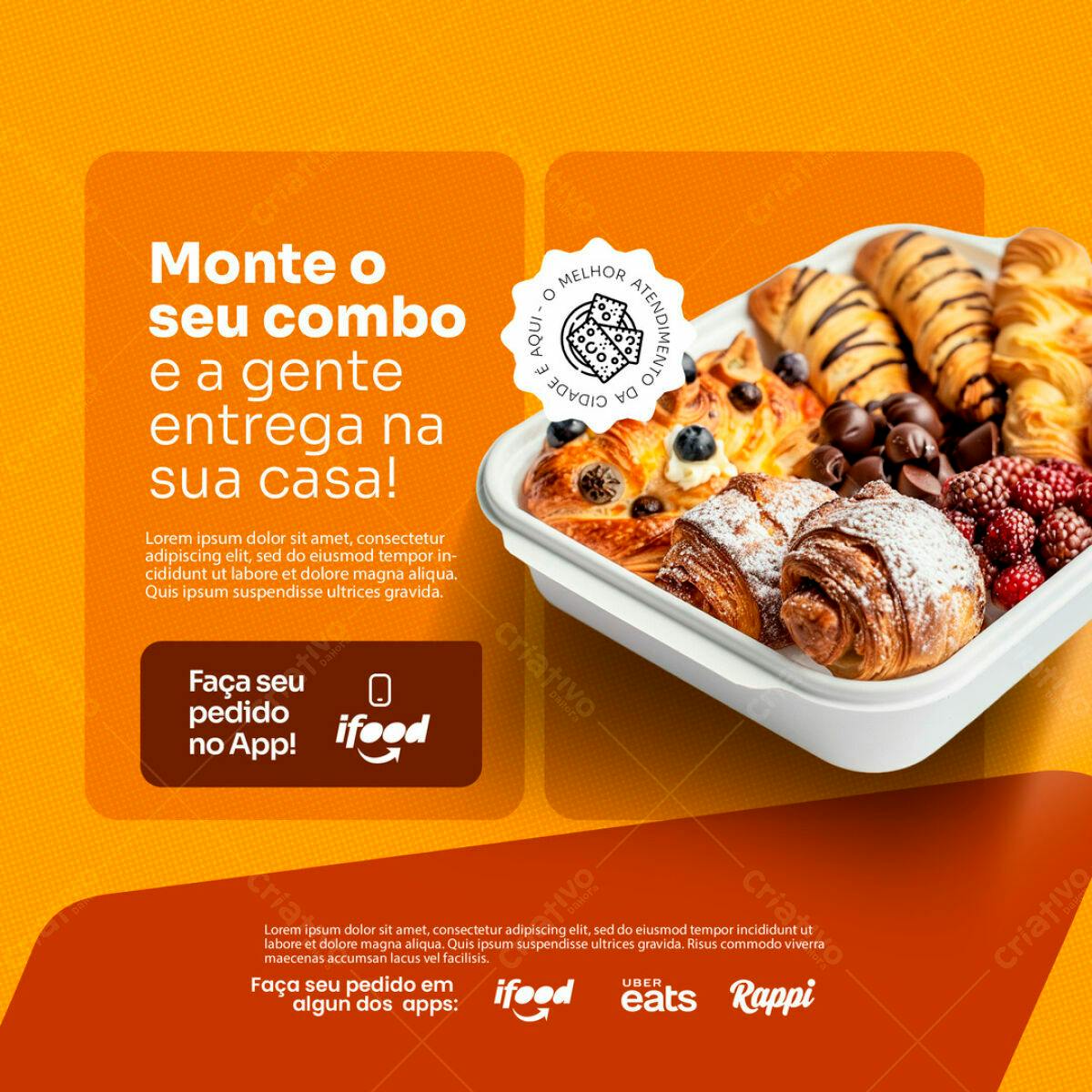 PSD para Delivery de Padaria PSD Editável