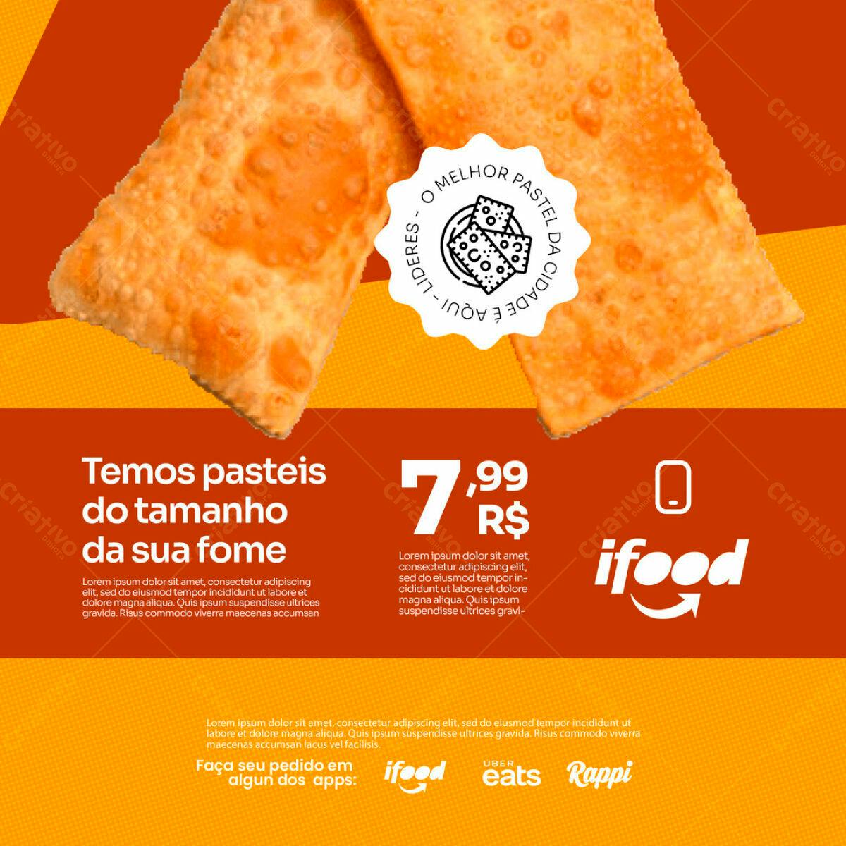 Flyer para Promoção de Pastel PSD Editável