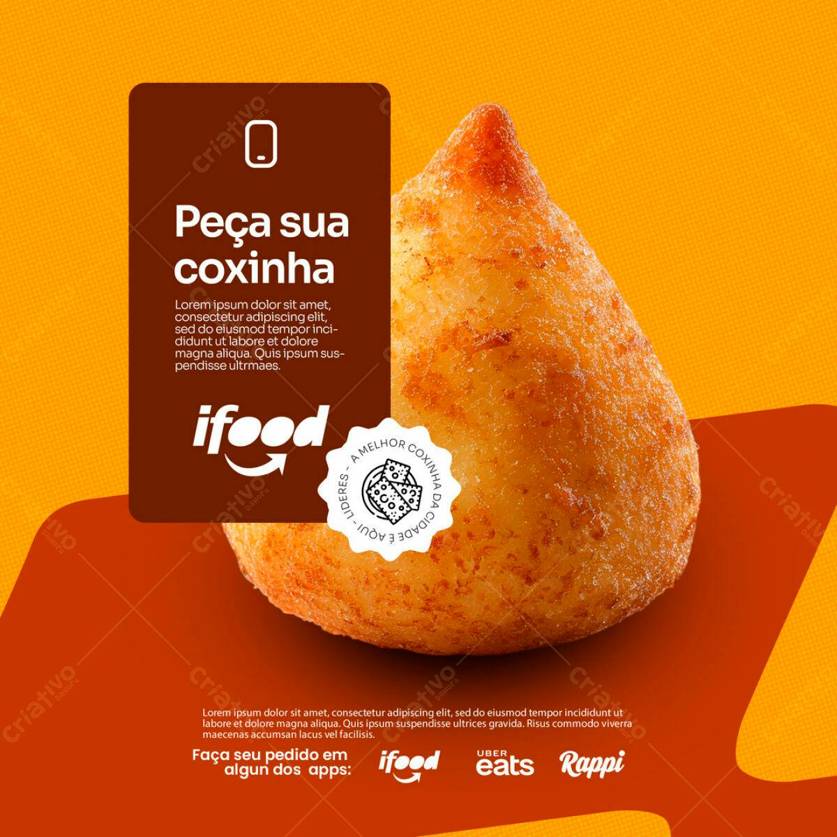 Postagem Instagram Coxinha PSD Editável