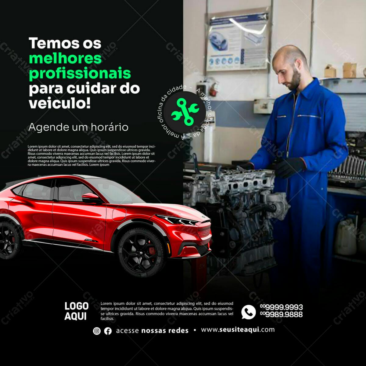 Flyer Oficina Mecânica PSD Editável