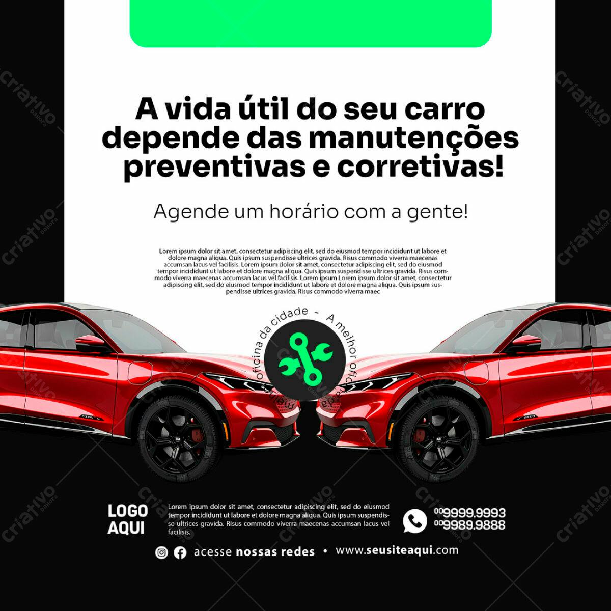 Flyer Manutenção Automotiva PSD Editável