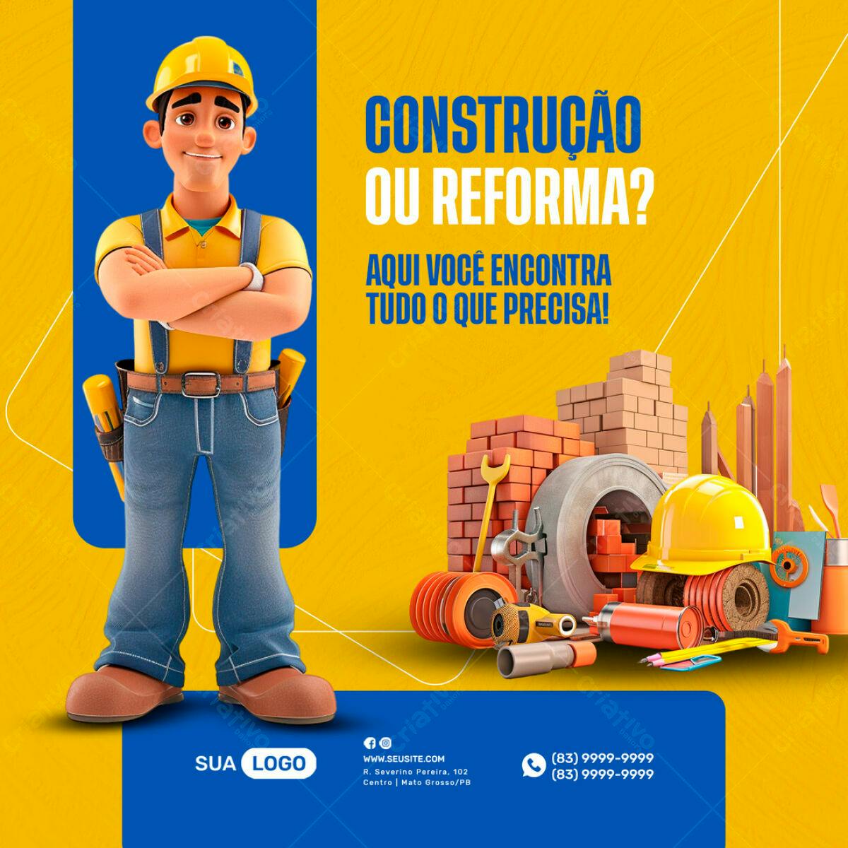 PSD para Construção e Reforma Editável