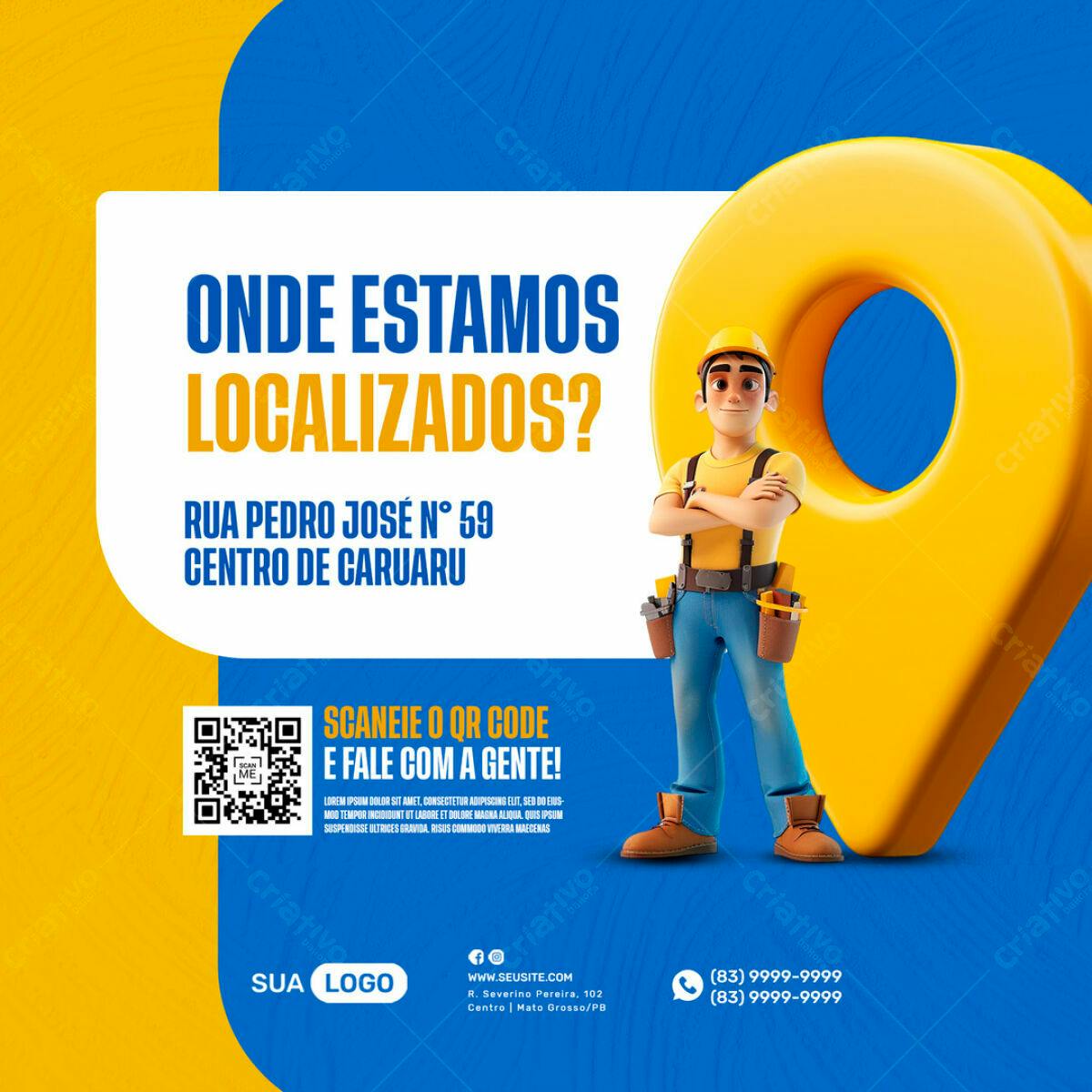 Flyer Localização Empresa PSD Editável