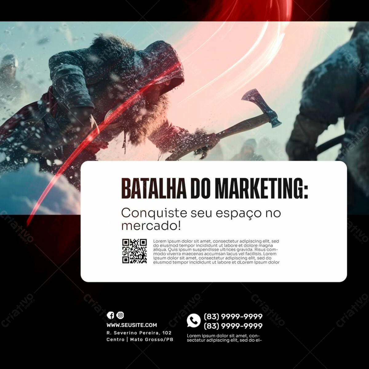 Flyer Batalha do Marketing PSD Editável