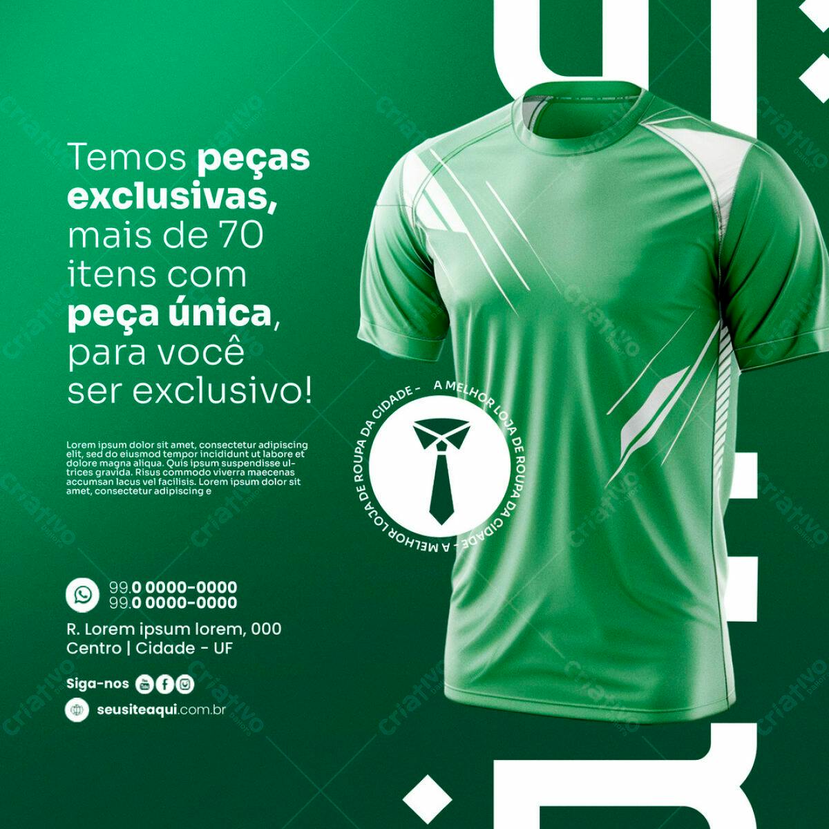 Mockup Camiseta Verde PSD Editável