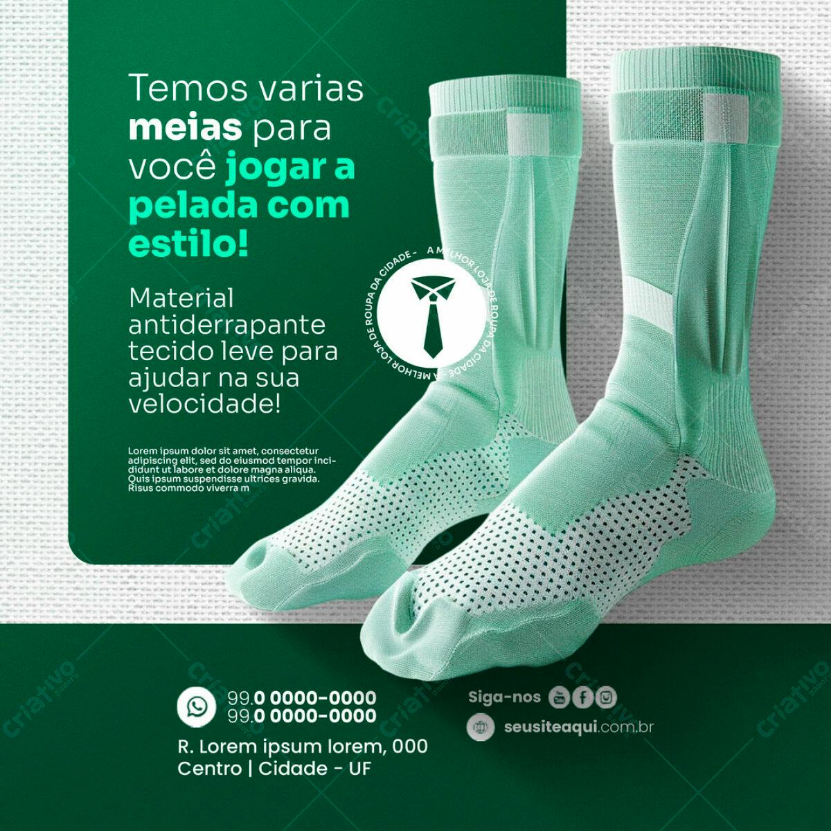 PSD Meias para Pelada com Estilo Editável
