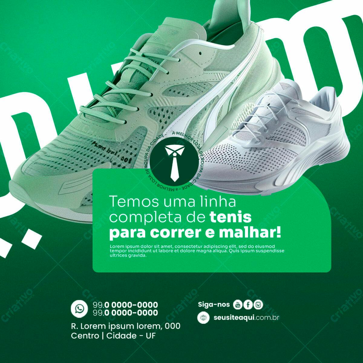 Flyer para Loja de Tênis PSD Editável
