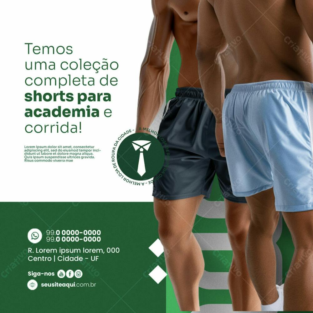 Loja De Roupas Masculina Shorts De Academia