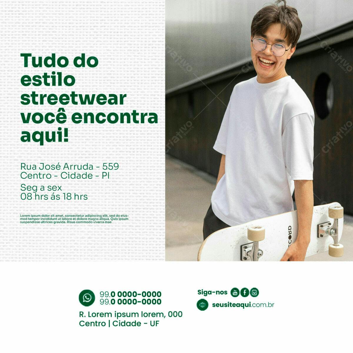 Flyer para Loja de Streetwear PSD Editável