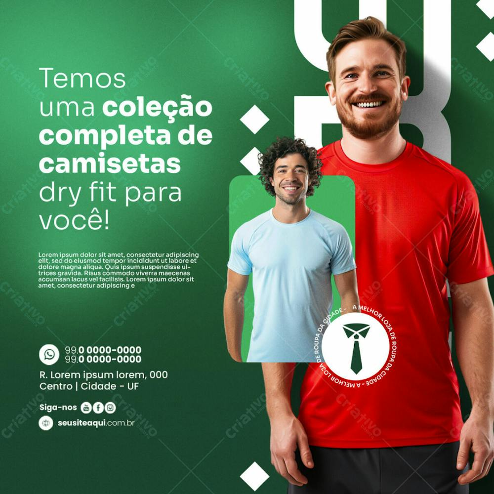 Loja De Roupas Masculina Coleção Camiseta