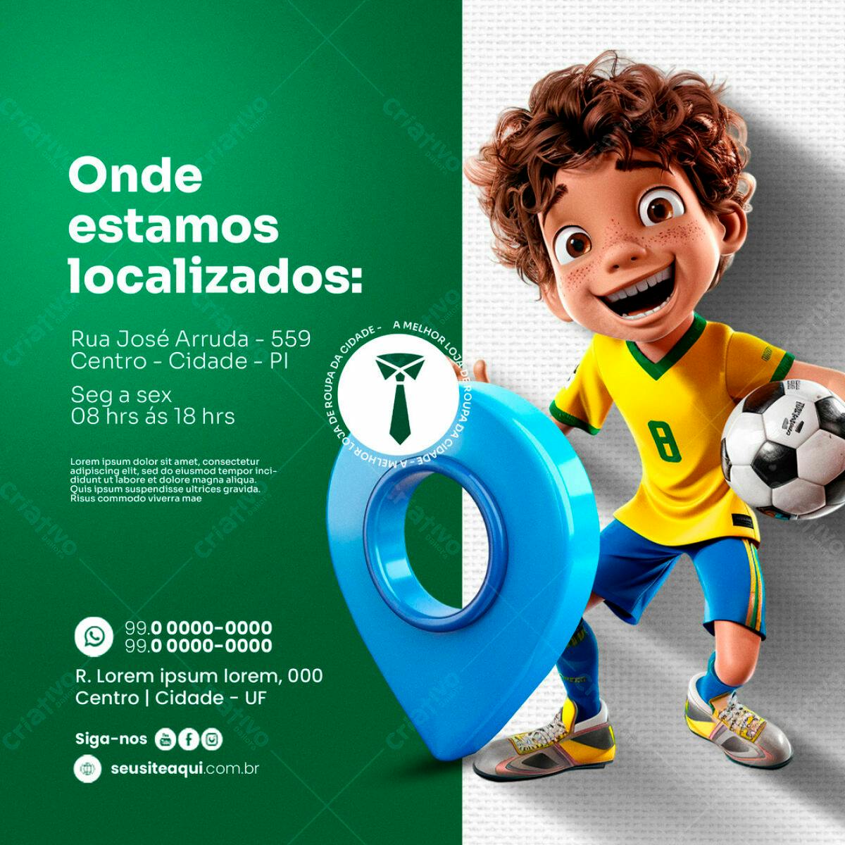 PSD Localização Loja Infantil PSD Editável