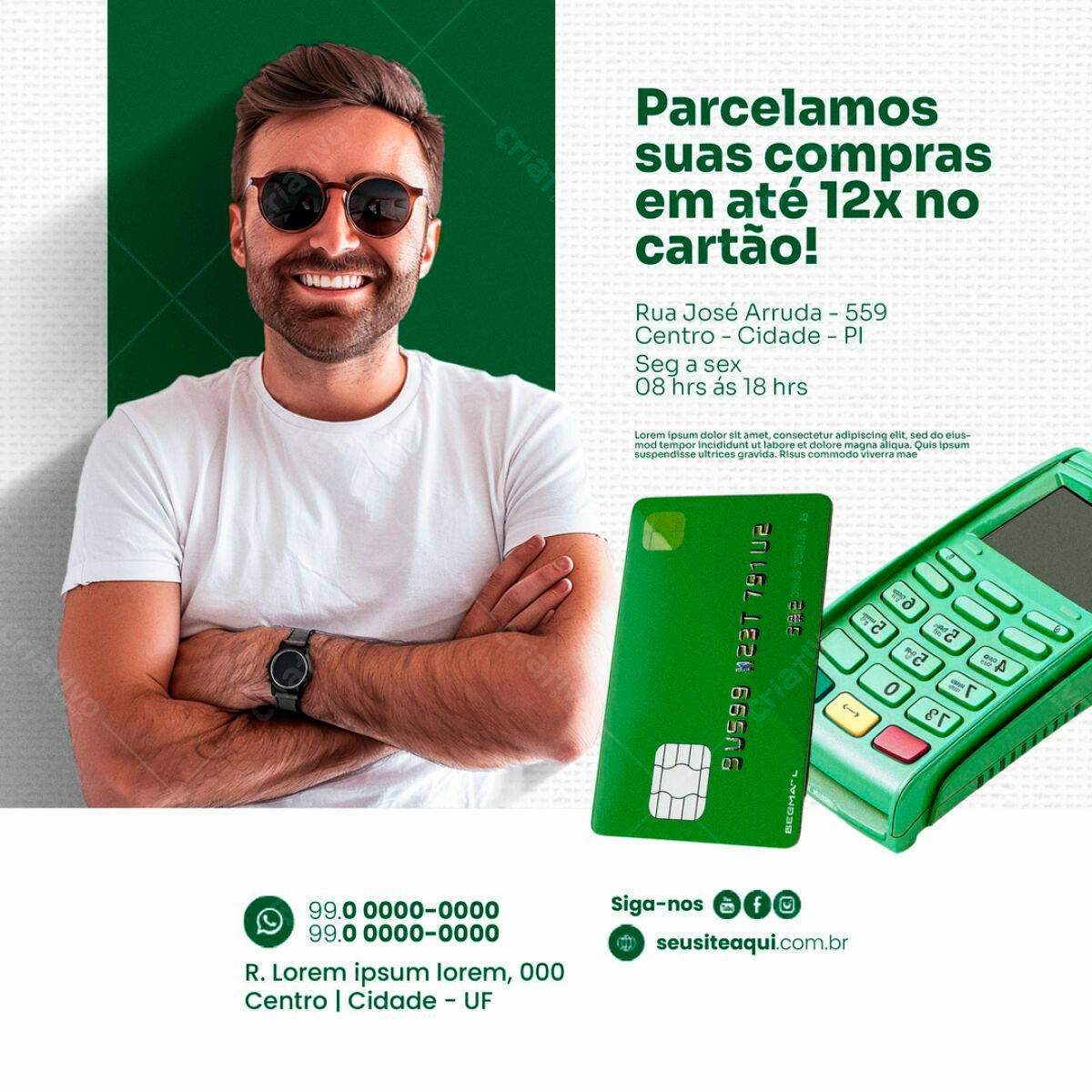 PSD para Anúncio de Parcelamento em 12x PSD Editável