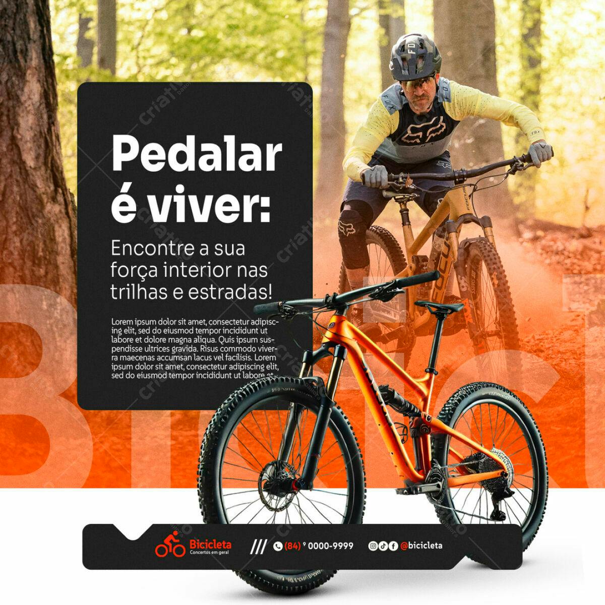 Flyer Ciclismo Montanha PSD Editável