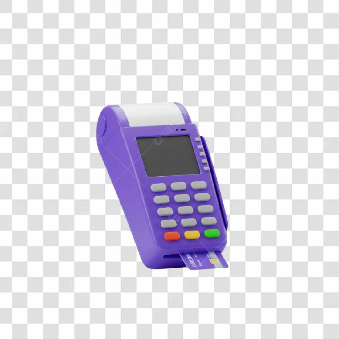 Mockup Maquina de Cartão PNG com fundo transparente