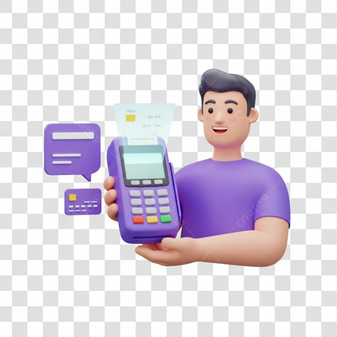 Ilustração PNG com fundo transparente Pagamento Digital