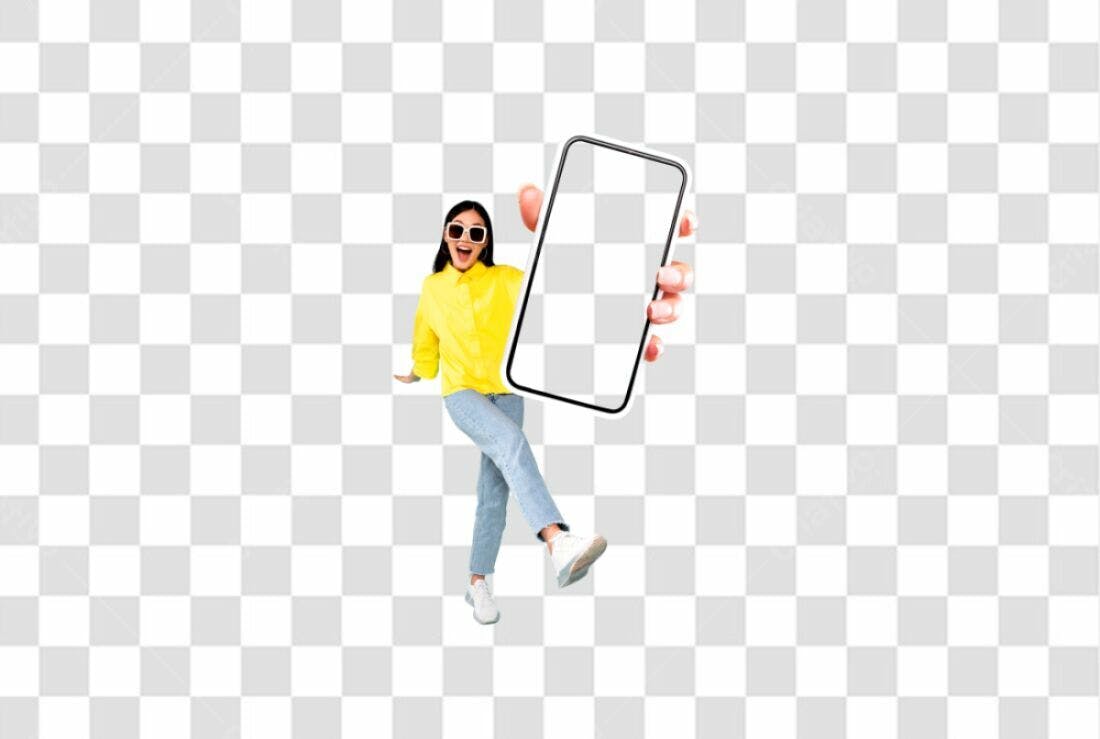 Mockup Celular PNG com fundo transparente
