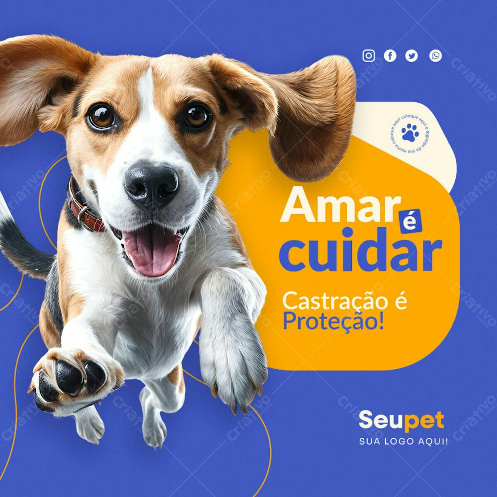 Social Media Pet Shop Amar É Cuidar Psd