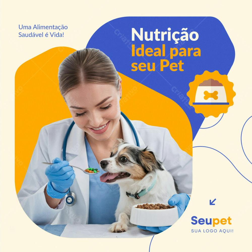 Social Media Pet Shop Nutrição Ideal Para Seu Pet Psd