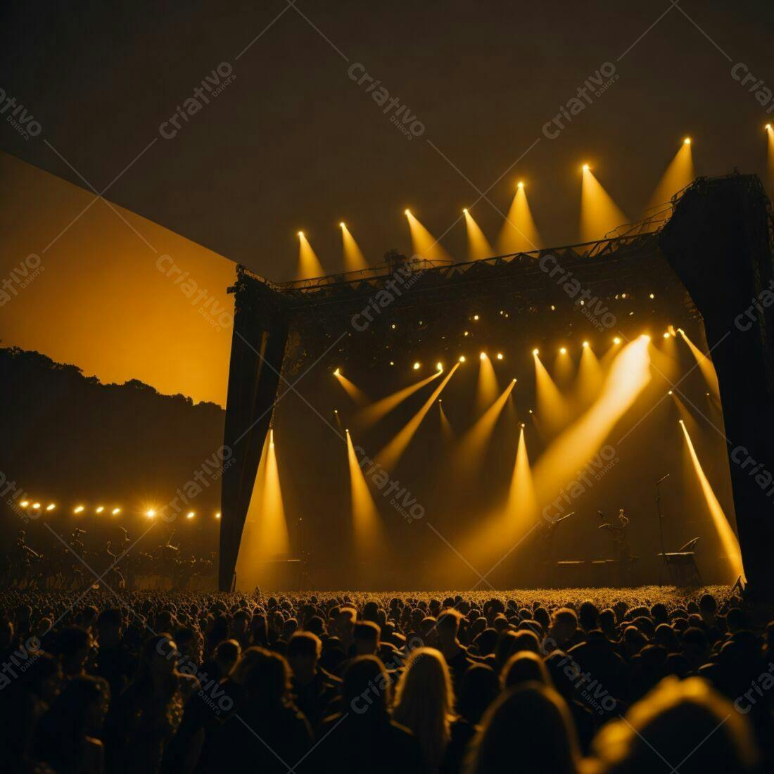 Show de Música ao Ar Livre Noturno