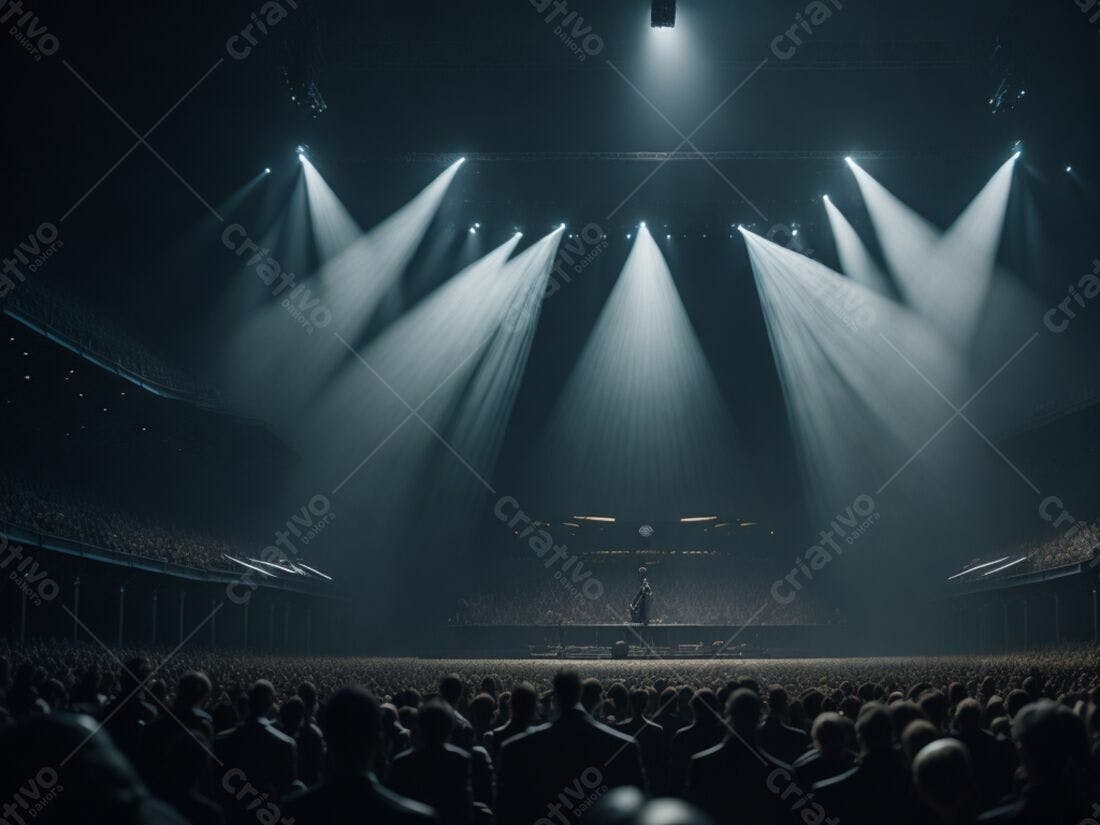 Show de música em estádio lotado