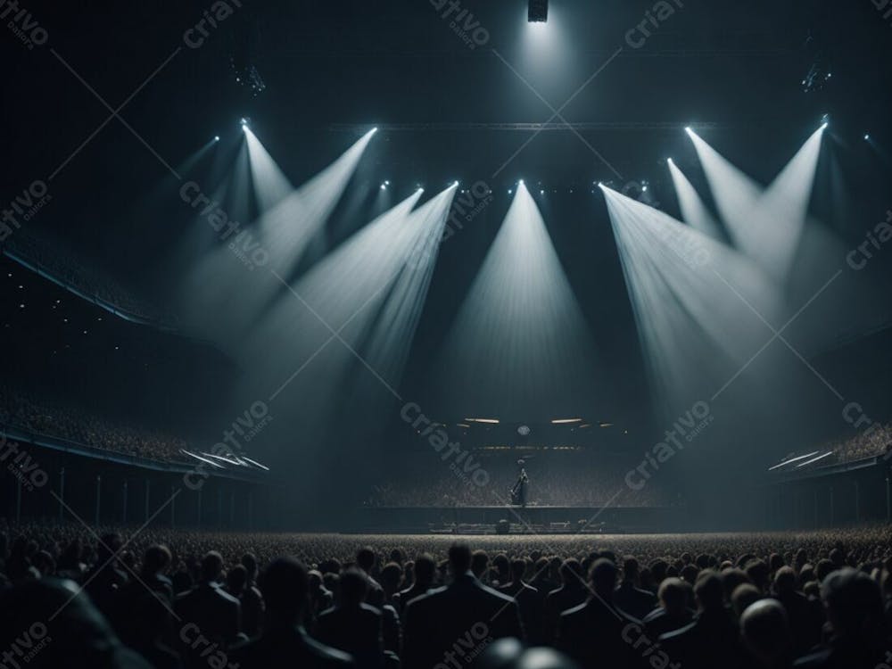 Imagem De Um Palco Com Uma Grande Multidão