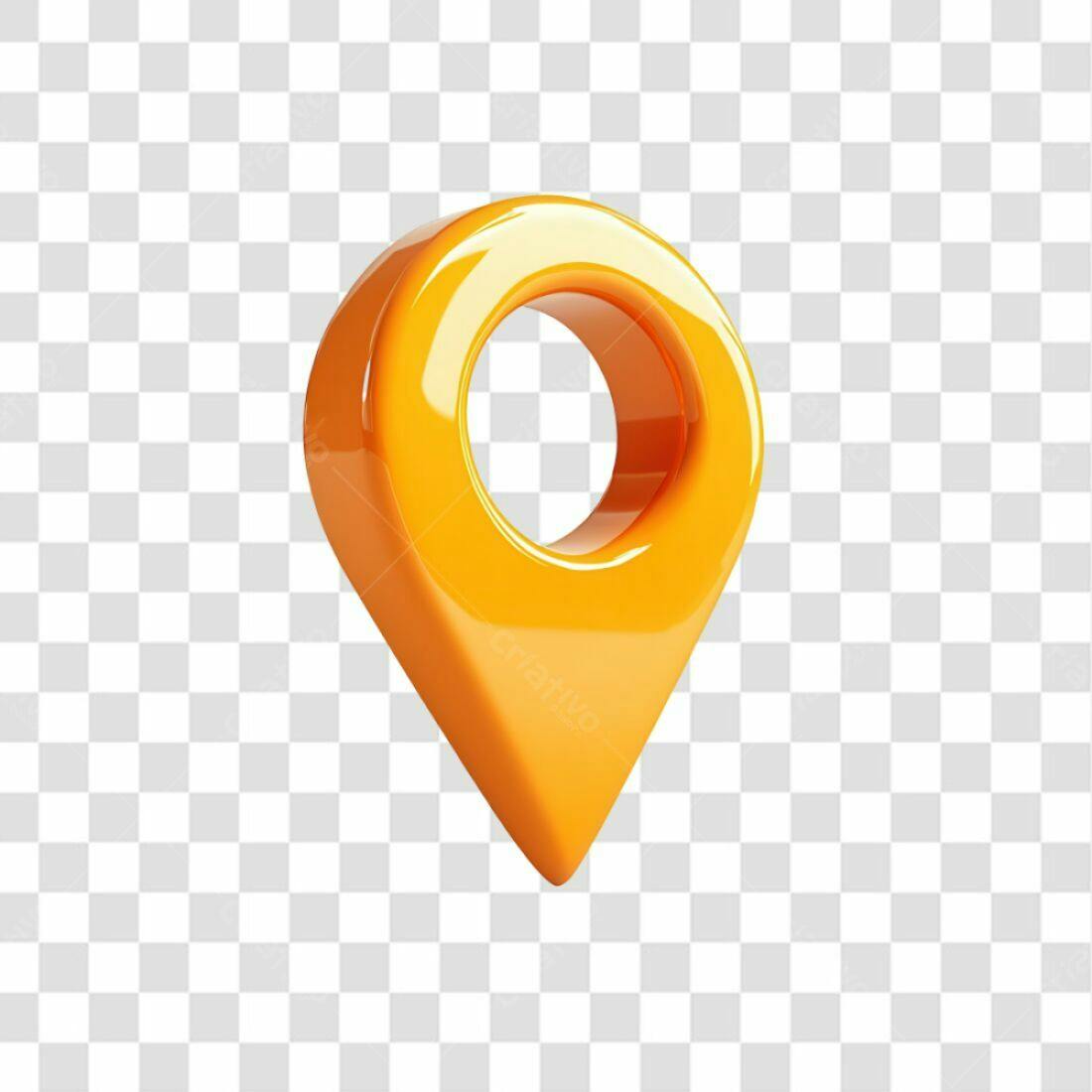 Ícone de localização laranja PNG com fundo transparente