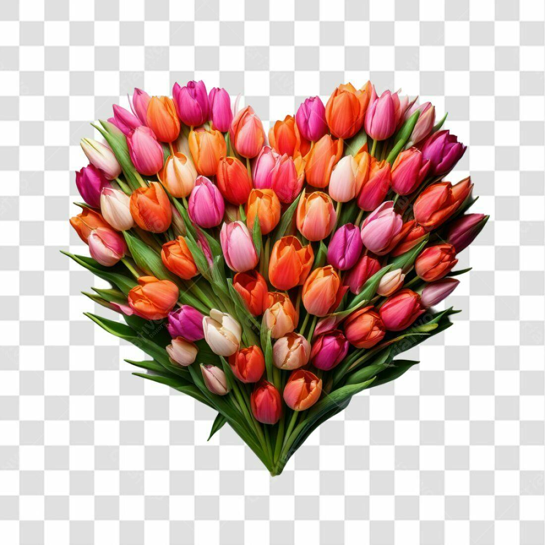 Banner Dia dos Namorados Flores PNG com fundo transparente