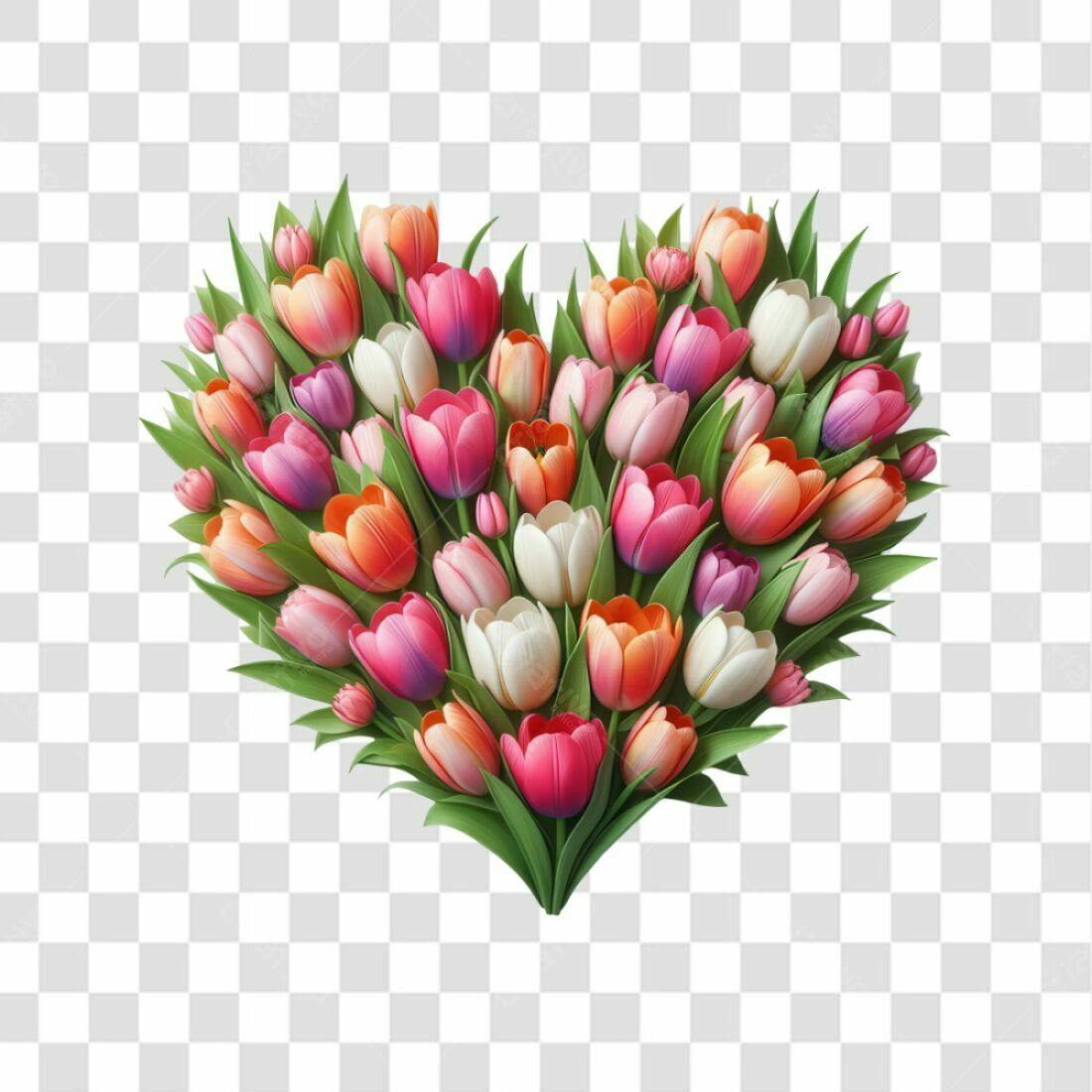 Banner Dia dos Namorados Flores PNG com fundo transparente