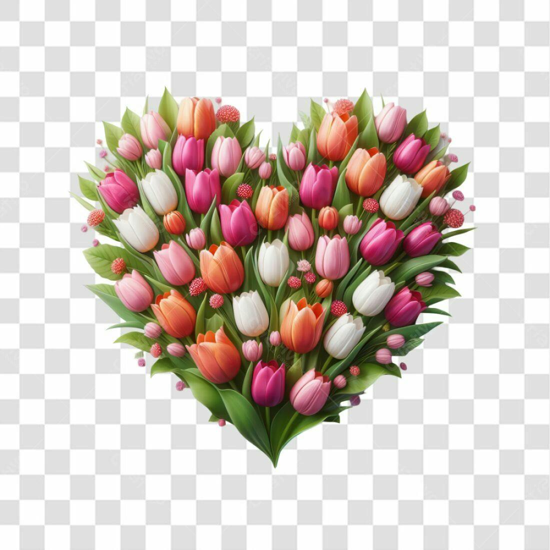Banner Dia dos Namorados Flores PNG com fundo transparente