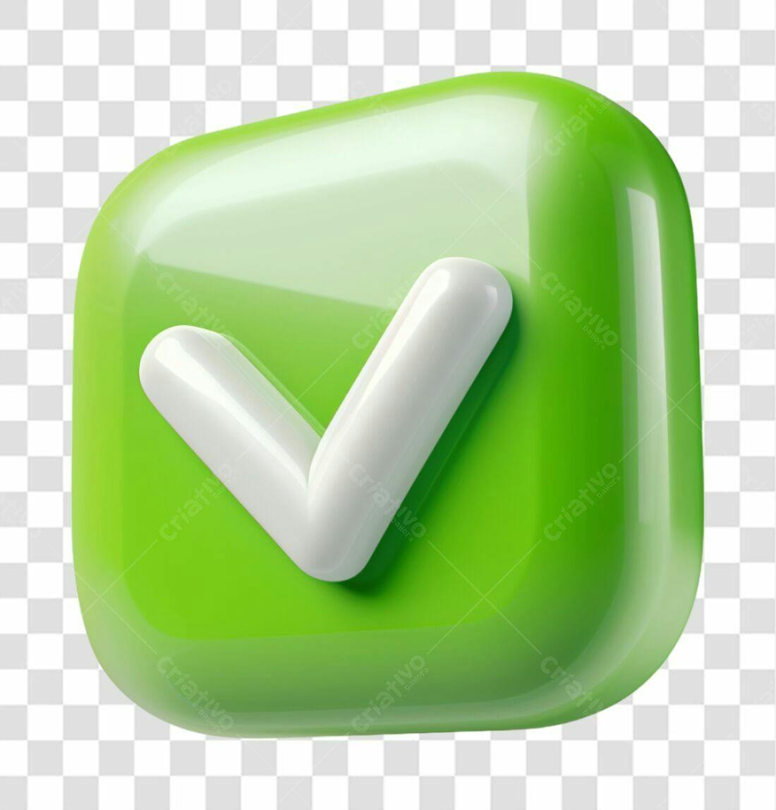 Icone Sim Verde PNG com fundo transparente