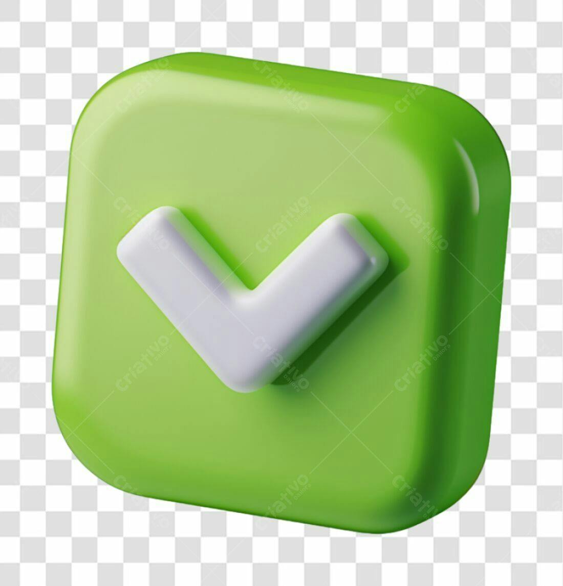Ícone check verde PNG com fundo transparente
